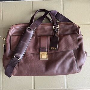 Tumi Brown Leather Men's Bag